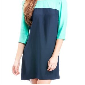 Amanda Uprichard Shift Dress colorblock silk small